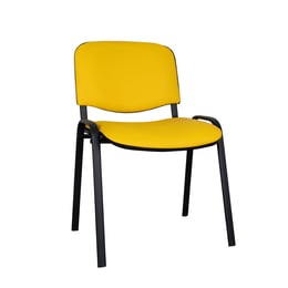 Nowy Styl Посетителски стол ISO Black V26, екокожа, жълт
