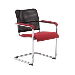 Nowy Styl Посетителски стол Samba Net, червена седалка, черна облегалка