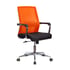 RFG Работен стол Roma W, дамаска и меш, черна седалка, червена облегалка