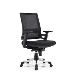 RFG Работен стол Pissa W, дамаска и меш, черна седалка, черна облегалка