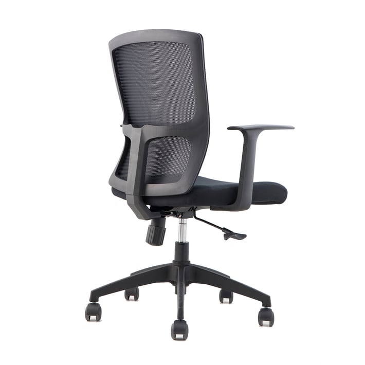 RFG Работен стол Siena W, дамаска и меш, черна седалка, черна облегалка, 2 броя в комплект