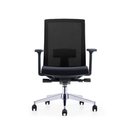 RFG Работен стол Alcanto W, дамаска и меш, черна седалка, черна облегалка