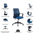 RFG Работен стол Smart W, дамаска и меш, тъмносиня седалка, тъмносиня облегалка