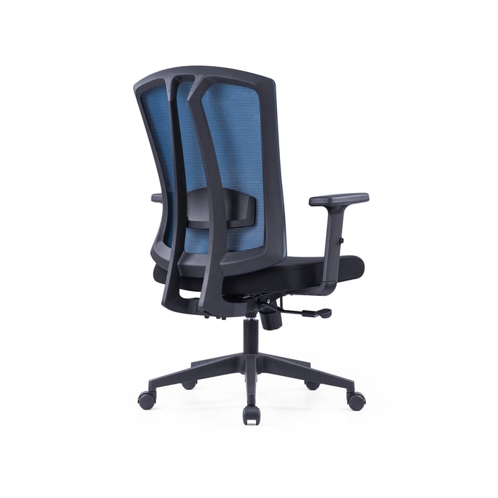 RFG Работен стол Brixxen W, черна седалка, тъмносиня облегалка
