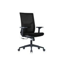 RFG Работен стол Snow Black W, черна седалка, черна облегалка