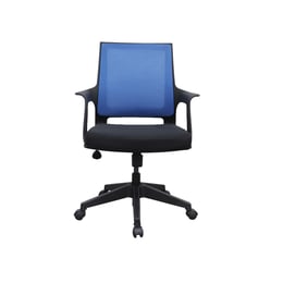 RFG Работен стол Smarty 01 W, черна седалка, синя облегалка
