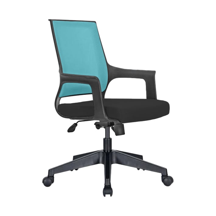RFG Работен стол Smarty 02 W, черна седалка, синя облегалка, 2 броя в комплект