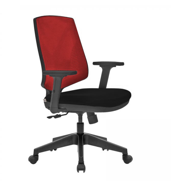 RFG Работен стол Joy 060 W, червена облегалка, черна седалка