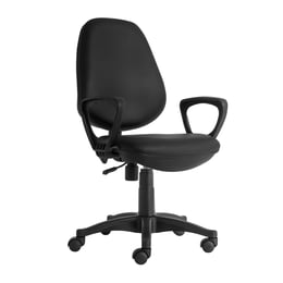 RFG Работен стол Presto Black, екокожа, черен