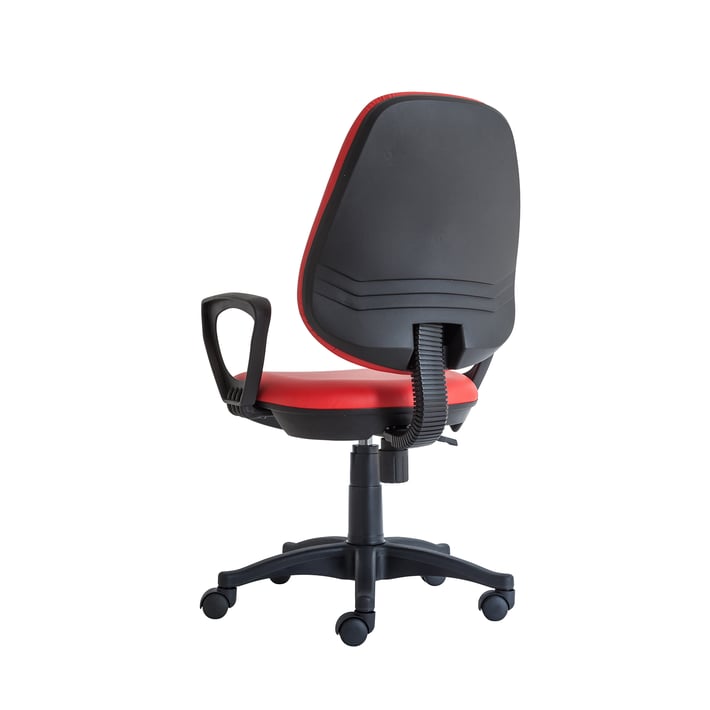 RFG Работен стол Presto Black, екокожа, червен