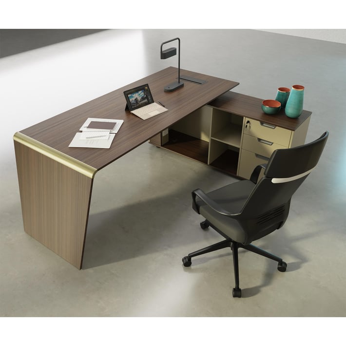 Директорски стол Force Black, дамаска, черен