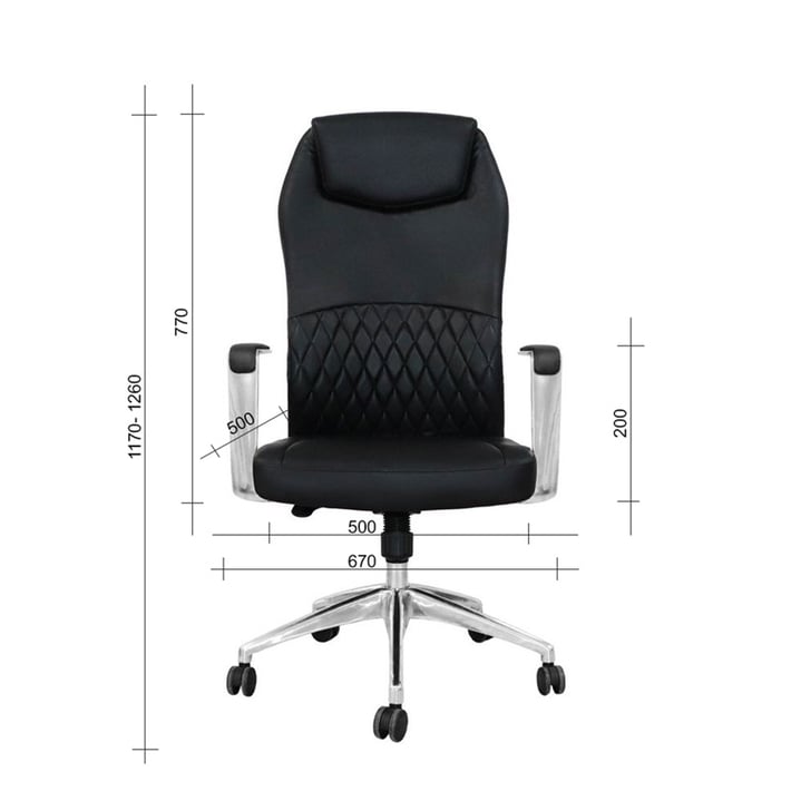 RFG Директорски стол CRONO HB, екокожа, черен