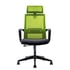 RFG Директорски стол Smart HB, дамаска и меш, черна седалка, зелена облегалка
