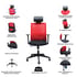RFG Директорски стол Berry HB, дамаска и меш, черна седалка, червена облегалка