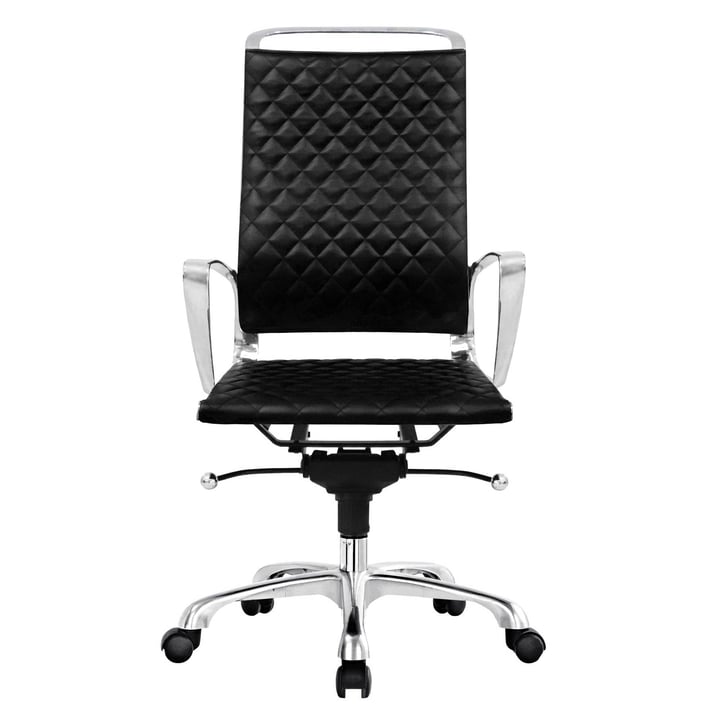 RFG Директорски стол Ell HB, екокожа, черна седалка, черна облегалка
