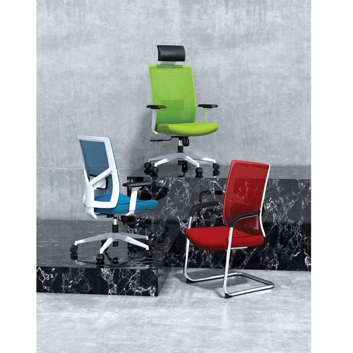 RFG Директорски стол Snow HB, зелена седалка, зелена облегалка