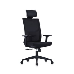 RFG Директорски стол Snow Black HB, черна седалка, черна облегалка