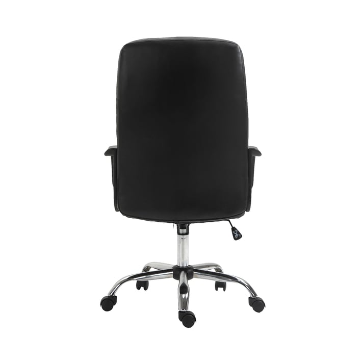 Директорски стол Mega Chrome, екокожа, черен