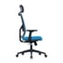 RFG Директорски стол Snow Black HB, светлосиня седалка, светлосиня облегалка