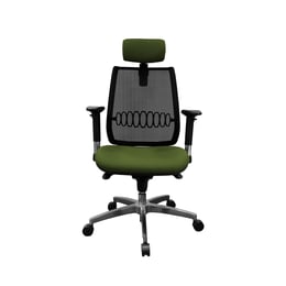 MJ Ергономичен стол Ada, директорски, светлозелена седалка, черна облегалка
