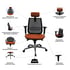 MJ Ергономичен стол Ada, директорски, оранжева седалка, черна облегалка