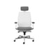 MJ Ергономичен стол Ada White, директорски, светлосива седалка, бяла облегалка