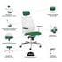 MJ Ергономичен стол Ada White, директорски, тъмнозелена седалка, бяла облегалка