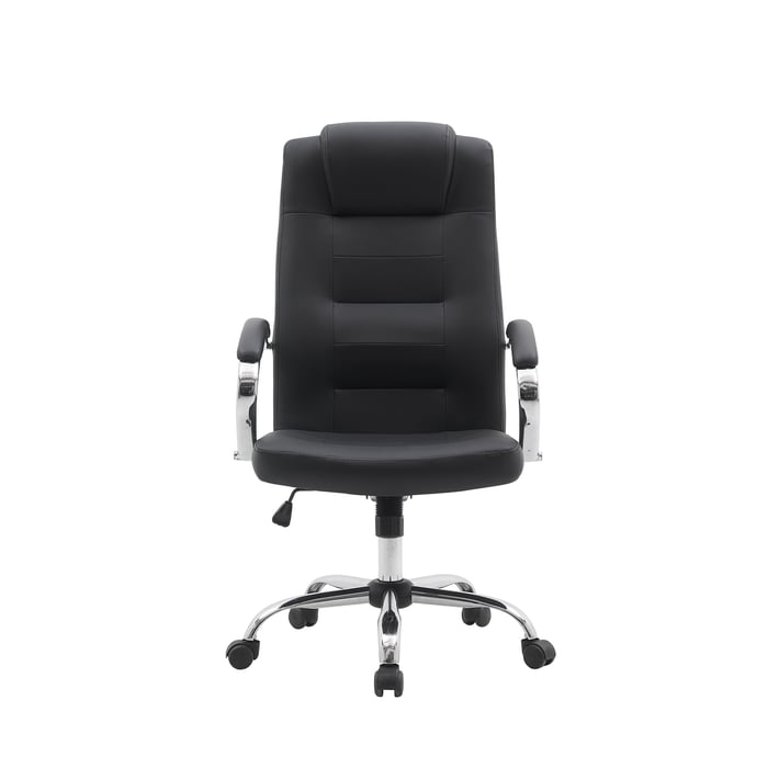 Директорски стол Slash, естествена кожа, черен
