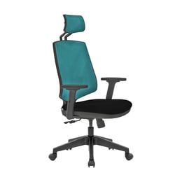 RFG Директорски стол Joy 64 HB, синя облегалка, черна седалка