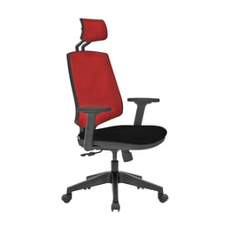 RFG Директорски стол Joy 64 HB, червена облегалка, черна седалка