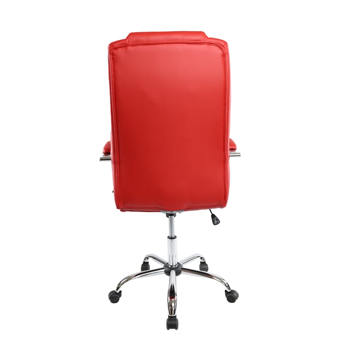 Директорски стол Slash, екокожа, червен