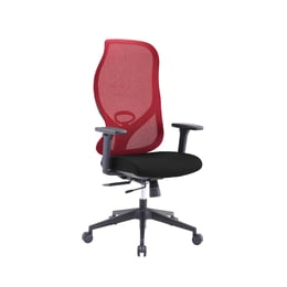 RFG Директорски стол STAR HB, черна седалка, червена облегалка