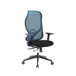RFG Директорски стол STAR HB, черна седалка, синя облегалка