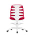 RFG Детски стол Candy Foot White, дамаска, червена седалка, червена облегалка
