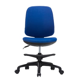 RFG Детски стол Candy Foot Black, дамаска, синя седалка, синя облегалка