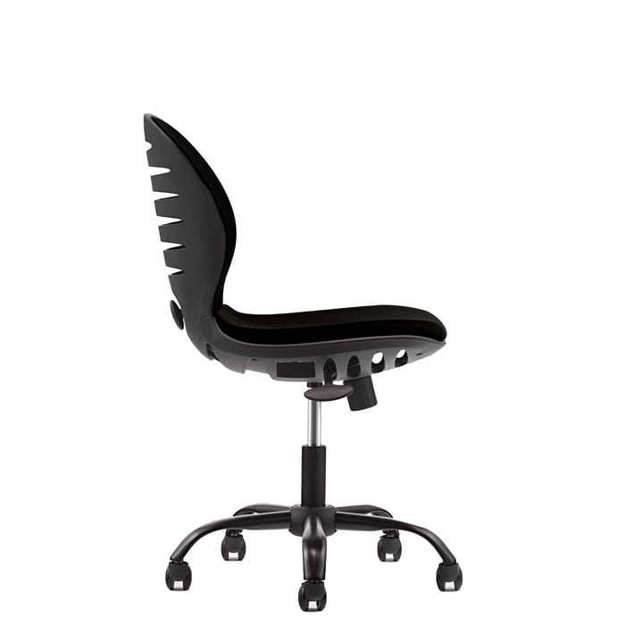 RFG Детски стол Flexy Black, дамаска и меш, черна седалка, черна облегалка