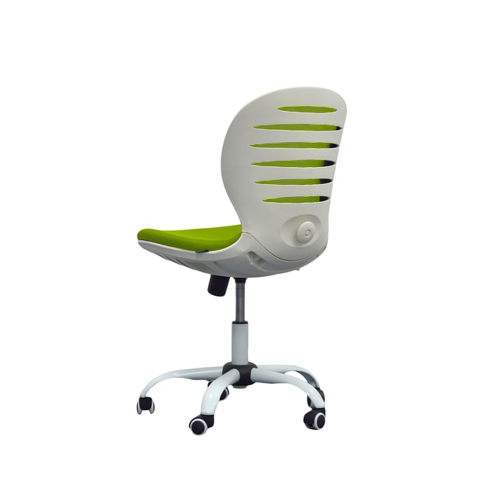 RFG Детски стол Flexy White, дамаска и меш, зелена седалка, зелена облегалка