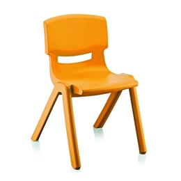 Детски стол, пластмасов, джъмбо, оранжев, 42x34x58 cm