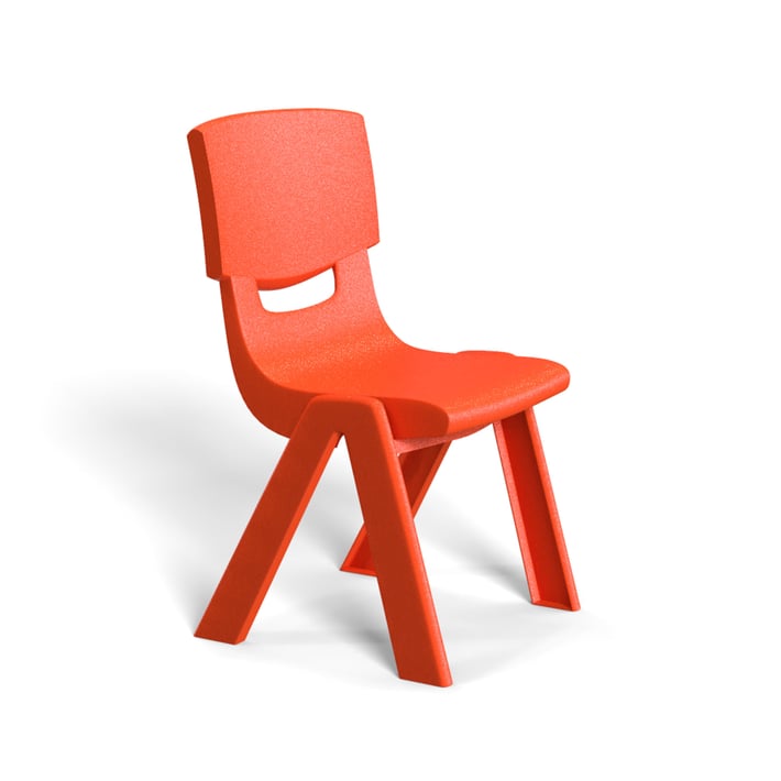 RFG Детски стол Chico, пластмасов, с облегалка, червен, 41 х 35 х 62 cm