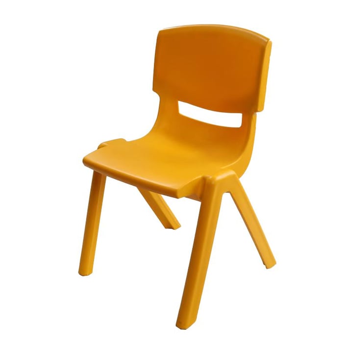 RFG Детски стол Chico, пластмасов, с облегалка, оранжев, 41 х 35 х 62 cm