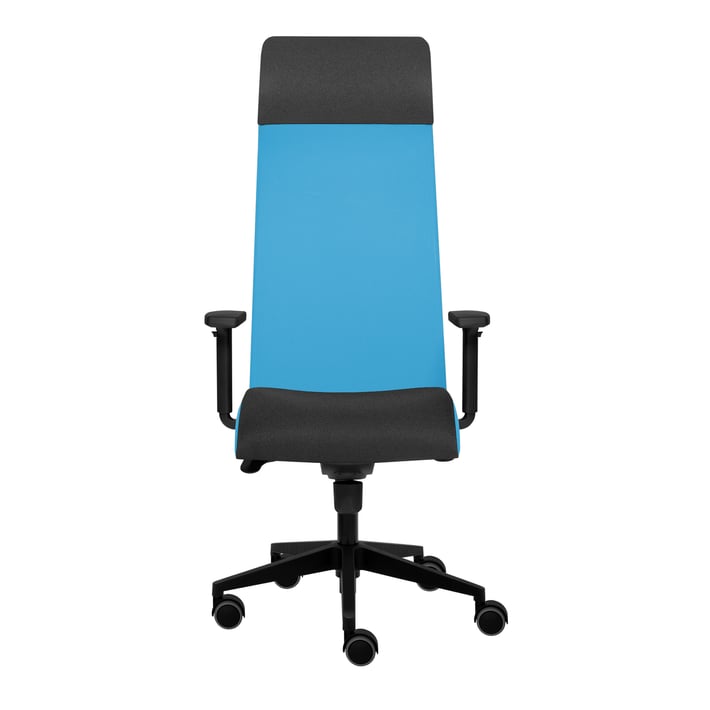 Tronhill Ергономичен стол Solium Executive, дамаска и меш, светлосин