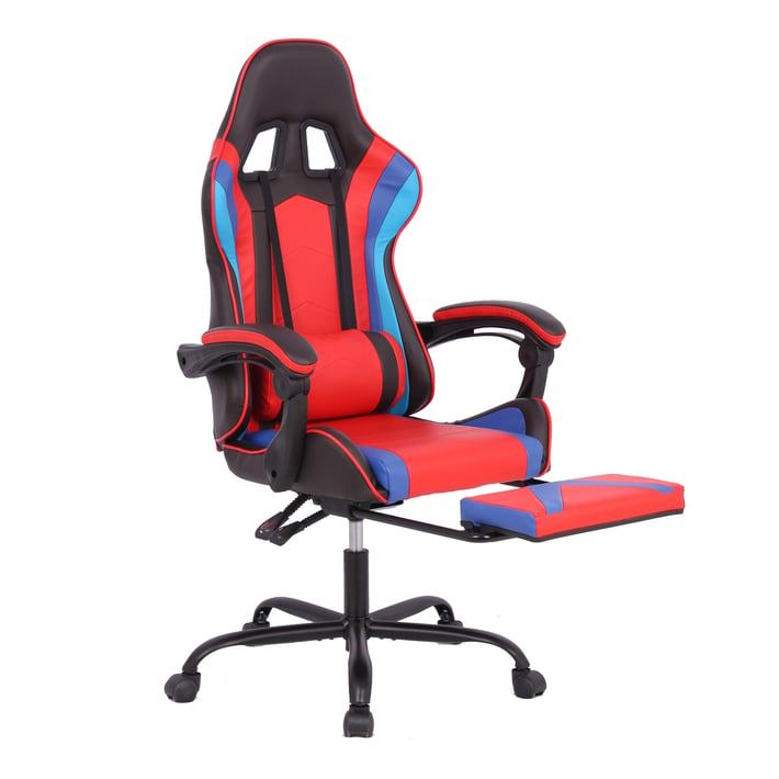 RFG Геймърски стол Max Game, екокожа, черно-червен