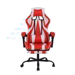 RFG Геймърски стол Max Game, екокожа, червен и бял