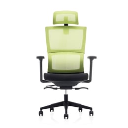 RFG Ергономичен стол Grove, дамаска и меш, черна седалка, зелена облегалка