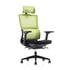 RFG Ергономичен стол Grove, дамаска и меш, черна седалка, зелена облегалка