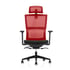 RFG Ергономичен стол Grove, дамаска и меш, черна седалка, червена облегалка