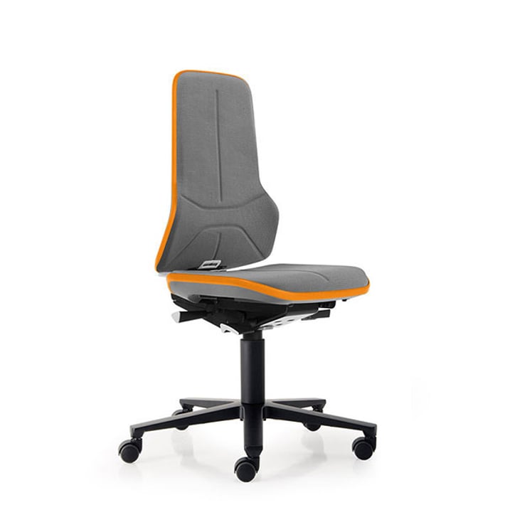 Bimos Индустриален ергономичен стол Neon 9573, черен и оранжев