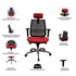MJ Ергономичен стол Ada, червена седалка, черна облегалка