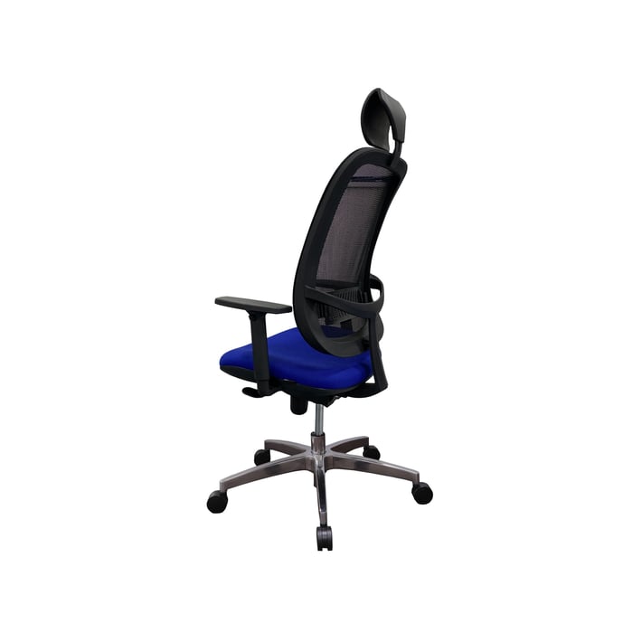 MJ Ергономичен стол Kappa, синя седалка, черна облегалка
