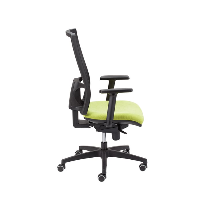 MJ Ергономичен стол Passion, зелена седалка, черна облегалка